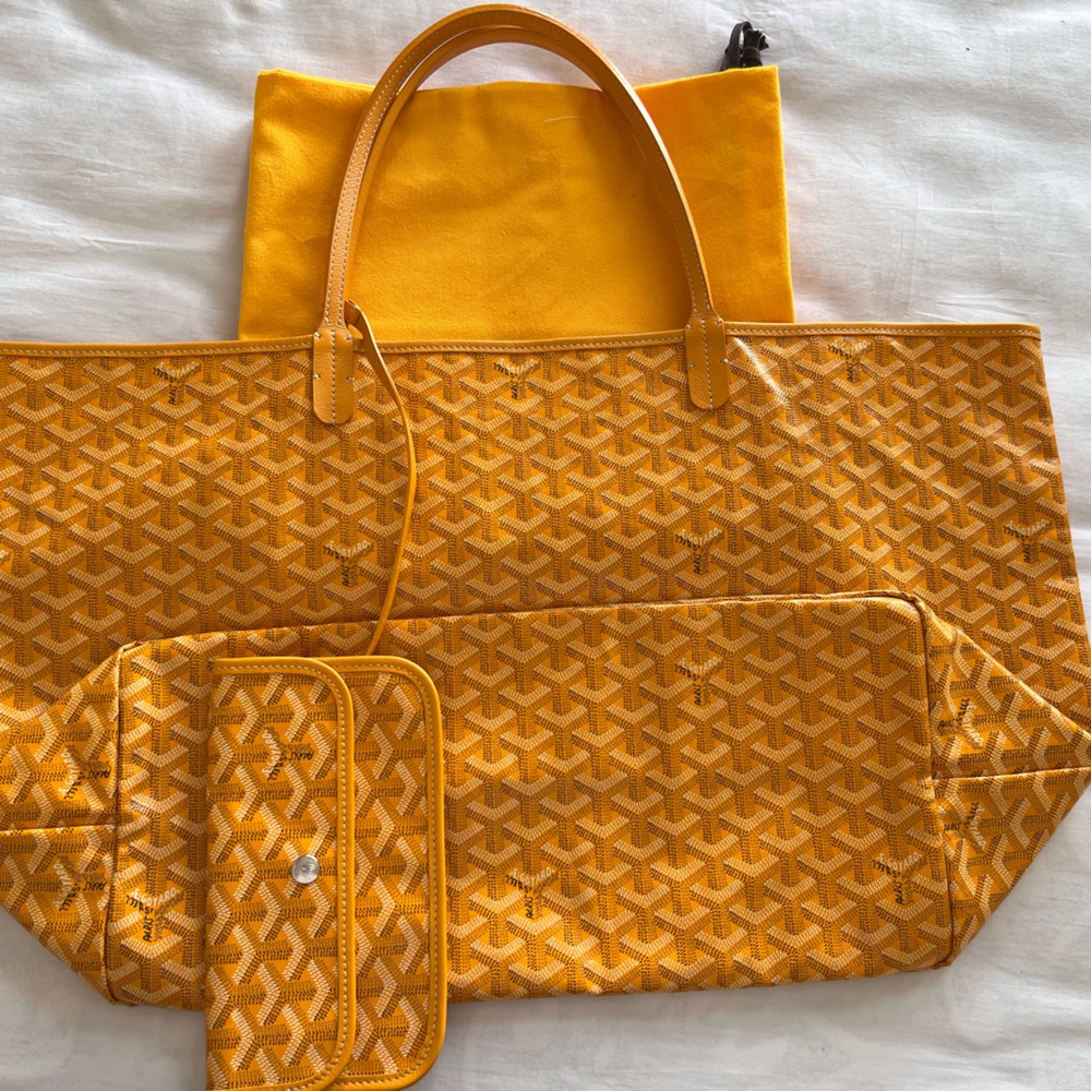 Goyard Yellow Tote Bag with Geometric Design